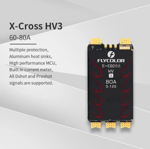 FLYCOLOR X-CROSS HV3 60A 80A 120A 160A ESC 5-12S BLHeli-32 Dshot Proshot 64 MHzRC FPVレーシングドローン用32ビットスピードコントローラー