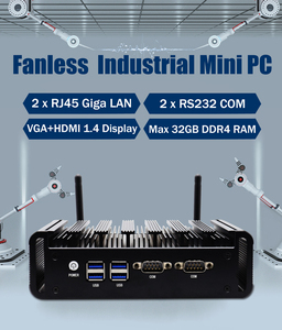 Mini PC sin ventilador Core I3 4005U 5005U i5 4200U 4200Y 4005Y 4010Y Dual LAN 2xRS232 COM 4USB3.0 HD VGA Industrial Micro ordenador PC - Product Image 4