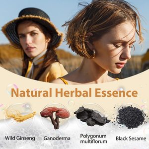 Chuyên nghiệp OEM tạo kiểu tóc 3 trong 1 đen Ammonia vĩnh viễn miễn phí màu nâu sẫm lâu dài thảo dược đen Thuốc nhuộm tóc dầu gội đầu - Product Image 3