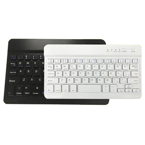 Mini teclado inalámbrico Bluetooth para ipad, tableta, teclado de goma recargable para Android, ios y Windows