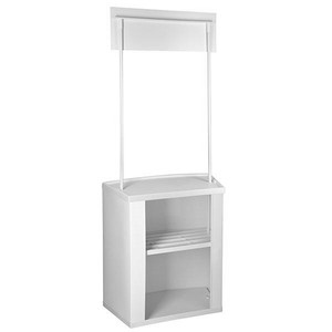 Lightweight Stable and Portable Plastic Promotion Counter With a <strong>Header</strong> Supported by Two Poles <strong>Easy</strong> to Assemble - Product Image 2