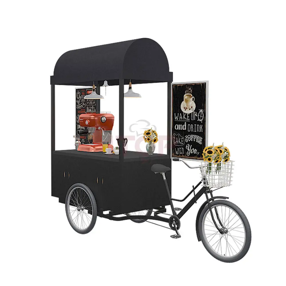 Tricycle de vente de boissons glacées, vente chaude, présentoir de sucettes glacées, bicyclette, boissons froides, vélo Cargo