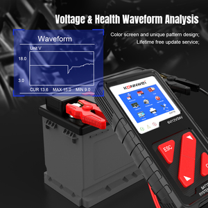 KONNWEI KW710 6V 12V 24v铅酸AGM凝胶LiFePO4电池测试仪汽车起动机交流发电机分析仪