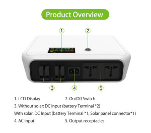Inversor solar de onda sinusoidal pura 2000VA 1400W con tecnología PWM Entrada AC/DC fuera de la red - Product Image 5