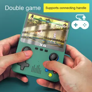 X6จอยสติ๊ก3.5นิ้วแบบพกพา PSP สำหรับ GBA Arcade Simulator 64GB