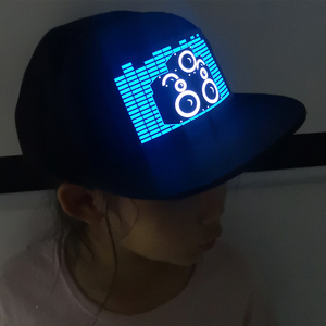 新着高品質elサウンド活性化ledライト野球キャップled照明パーティーキャップ
