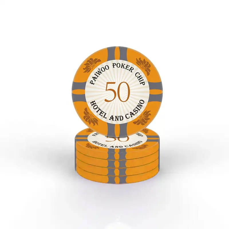 Fichas de croupier de cerâmica personalizadas fichas de pôquer 50 mm