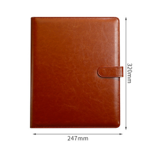 Carpeta de archivos de negocios A4, Portapapeles de escritura de conferencias multifuncional, organizador de documentos de cuero PU duradero con tarjetero - Product Image 6