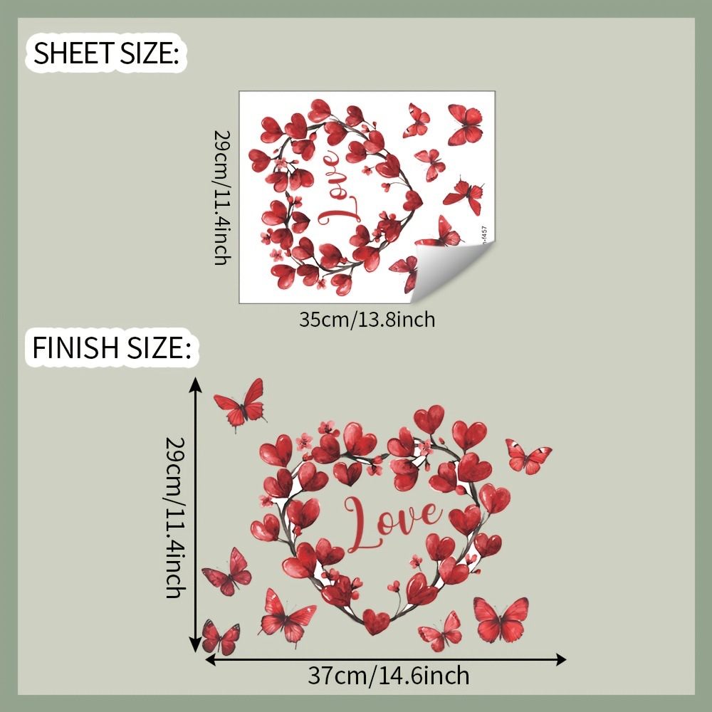 Red wall sticker