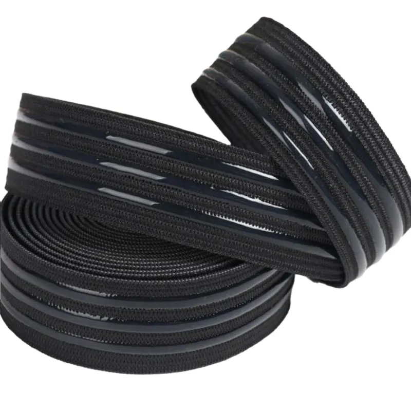 100% Umweltschutz Silikon Stretch band für Sport bekleidung Elastisches Gurtband