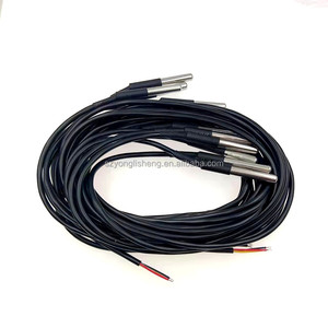 温线不锈钢防水探头18b20 1米温度传感器DS18b20 - Product Image 3