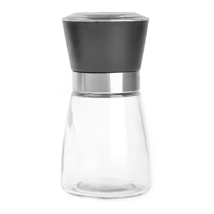 Hyri Hot Selling Küchen glas verstellbare Mini Gewürz Salz Pfeffer Flaschen mühlen Mühle mit Kunststoff deckel Pfeffermühle