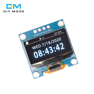 0,96 Zoll 4Pin IIC I2C Seriell 128x64 OLED LCD-Display Weißes Bildschirm modul Für Arduino SSH1106-40-70 Celsius GND VCC SCL SDA