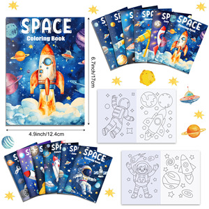 TY082 Outer Space Themed <strong>Mini</strong> Coloring <strong>Books</strong> <strong>DIY</strong> Small Activity <strong>Book</strong> for Kids Astronaut Party Galaxy Birthday Planet Party Decor - Product Image 3