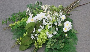 ตกแต่งงานแต่งงานประดิษฐ์สีเขียวใบดอกไม้ประดิษฐ์สัมผัสจริงความรู้สึกดอกไม้สีเขียวสําหรับงานแต่งงาน
