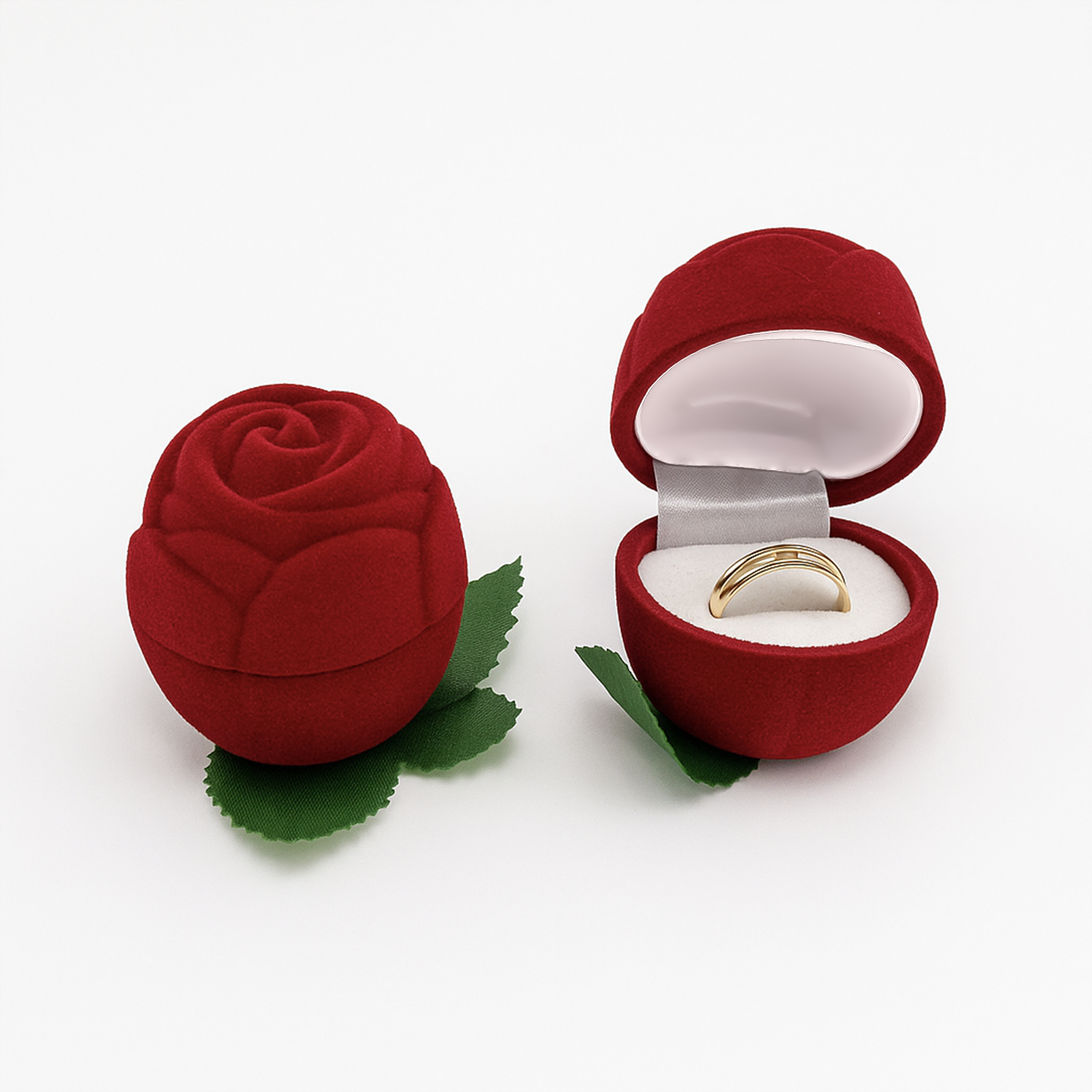 Tapa de plástico con forma de rosa.