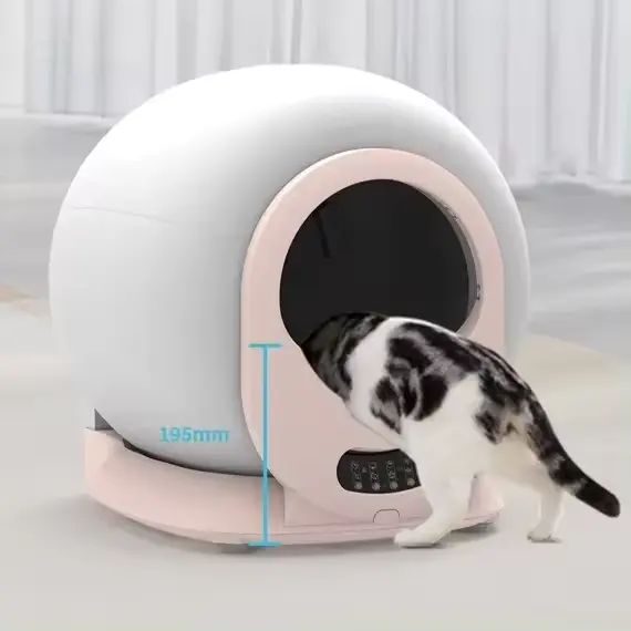2024 mới chất lượng cao dễ dàng làm sạch standbox tự động mèo nhà vệ sinh bán điện lưu vực bao vây hộp rác thông minh tự làm sạch
