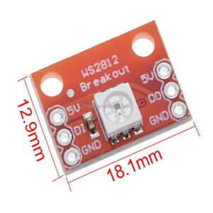 WS2812カラーLEDシングルラインインターフェースモジュールSMT5050フルカラーRGB赤緑青LED - Product Image 4