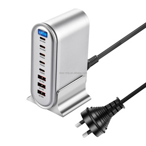 2025 New 440W Power Tragbares Handy Fast 5 Typ C 3 <span class=keywords><strong>USB</strong></span> Laptop <span class=keywords><strong>Adapter</strong></span> <span class=keywords><strong>Multi</strong></span> Plug Gan Digital Display Wand ladegeräte