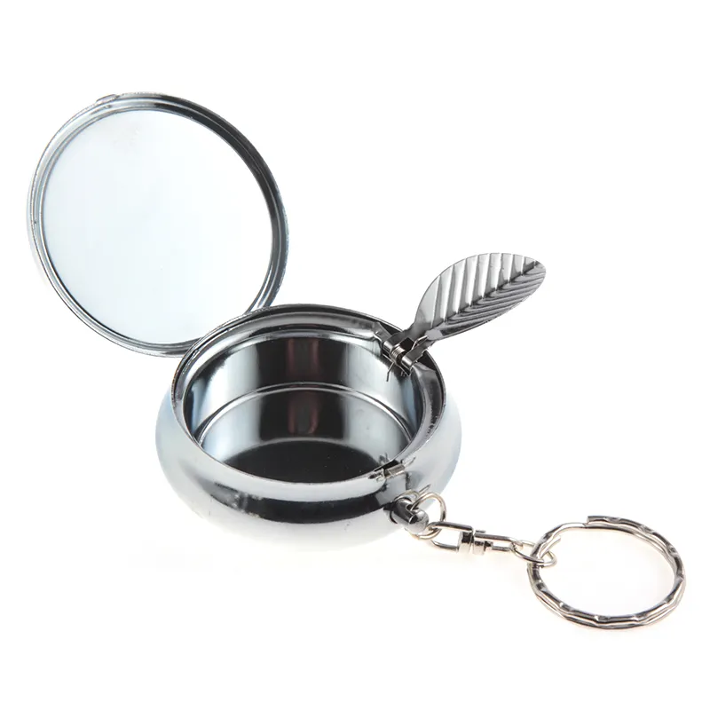 High Quality Custom Logo Printed Stainless Steel Ashtray Mini Pocket Ashtray