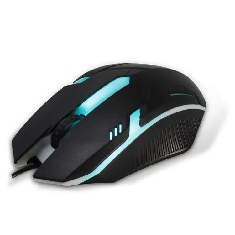 Mouse para jogos com fio, mouse para computador com 7 cores USB óptico, novo modelo de tamanho grande, novo modelo de 2023