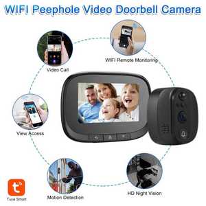 2025 nuevo Tuya 1080P videoportero sistema de intercomunicación de teléfono 4,3 pulgadas HD cámara de ojo de gato bidireccional Digital Wifi videoportero timbre - Product Image 2