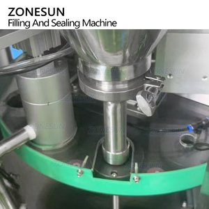 ZONESUN ZS-GF800C Full Automatic Monoblock <strong>Small</strong> Powder Coffee Capsul <strong>K</strong> Cup Filling Sealing Machine - Product Image 2