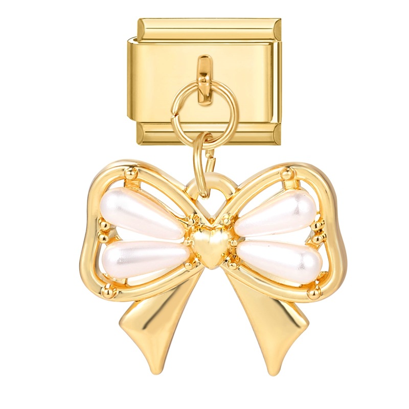 YWXH-85-Gold bottom pendant-bow tie