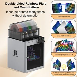 Bambu phòng thí nghiệm 3D máy in nền tảng 257x257mm mịn cầu vồng tấm cho X1/X1C/x1e/p1p/P1S/A1 linh hoạt PES xây dựng tấm - Product Image 3