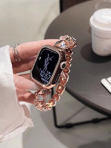 <span class=keywords><strong>Apple</strong></span> Watch Ultra 2 9 8 7 65バンドブライトブレスレットチェーンリストバンド女性用の高レベルの高級ブリンブリンジルコンメタルウォッチストラップ