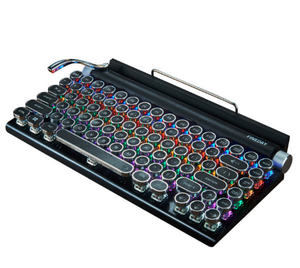Teclado Retro Punk RGB retroiluminado para juegos, máquina de escribir inalámbrica BT, Teclado mecánico colorido de 83 teclas para teléfono, tableta, MAC y PC - Product Image 2