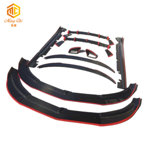 עבור מרצדס בנץ <span class=keywords><strong>CLA45</strong></span> <span class=keywords><strong>AMG</strong></span> W176 קדמי ספוילר צד אחורי מפזר RZ סגנון אדום סיבי פחמן ערכת גוף