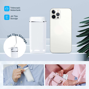 Taşınabilir 3 modları 140ml tankı su flosser şarj edilebilir diş temizleme akülü diş ağız duşu ile 4 ipuçları