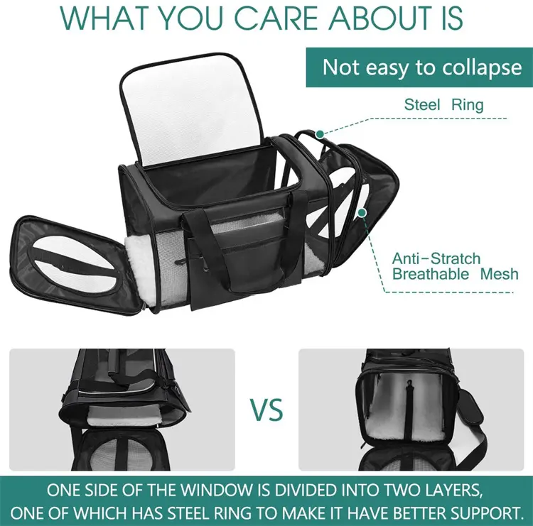 Dog Transport Bag Foldable Mesh Breathable Portable Pet Cat Dog Carrier Pets Handbag Transport Box Accessories