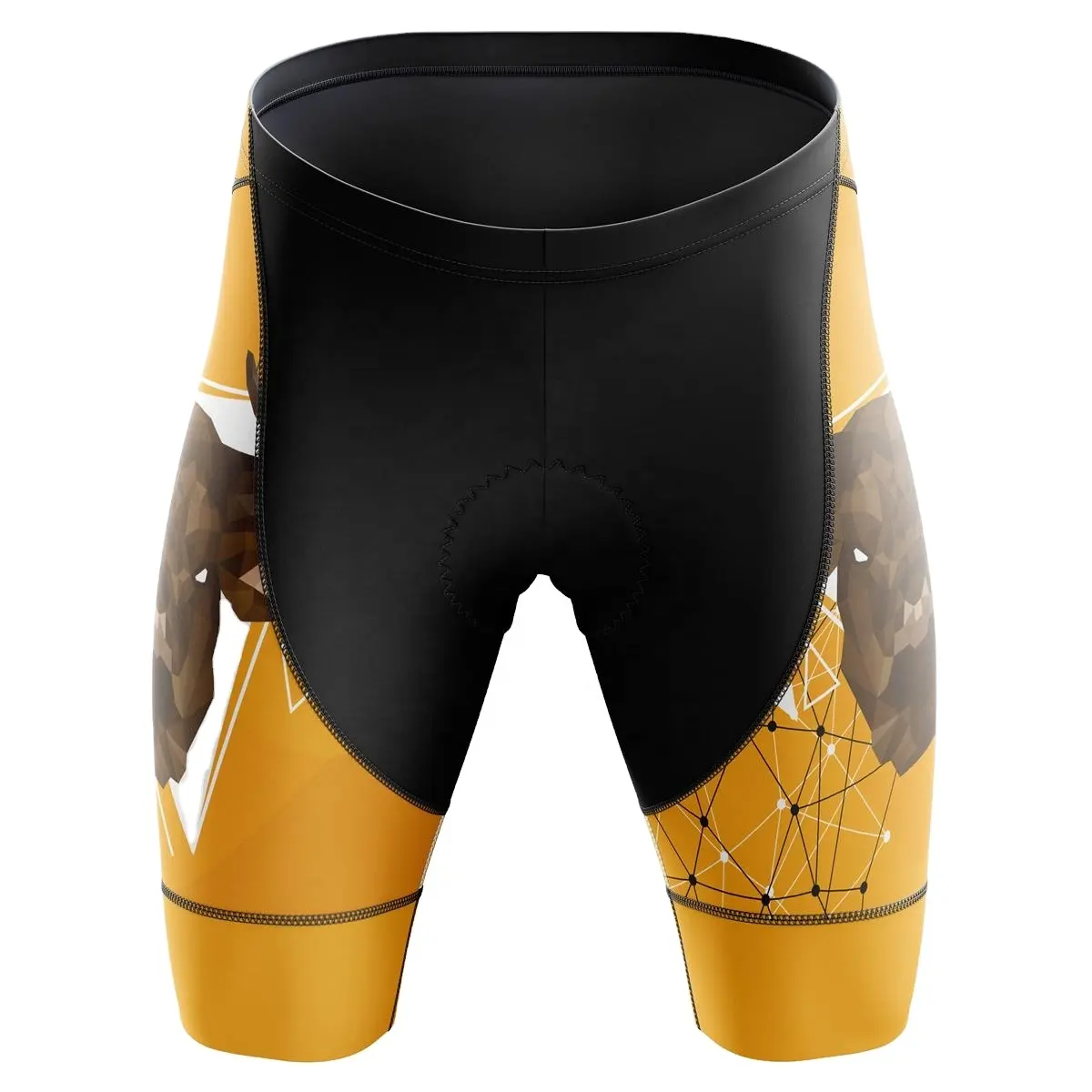 HIRBGOD pantaloncini da ciclismo Sexy da uomo pantaloncini da ciclismo Casual estivi pantaloni da bici in rete di Spandex di poliestere con imbottitura pantaloni da motociclista