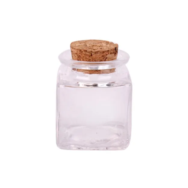 Frasco de vidro quadrado transparente, 50ml 100ml 150ml 200ml frasco de mel selado garrafa cubilsolta pote de gelada de mel com rolha ou tampa