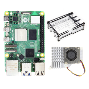 ใหม่ <span class=keywords><strong>Raspberry</strong></span> Pi 5 รุ่น 8GB RAM BCM2712 คอมพิวเตอร์ Linux ในสต็อกชุดบอร์ดพัฒนาโปร่งใสสีดําอะคริลิคและพัดลม