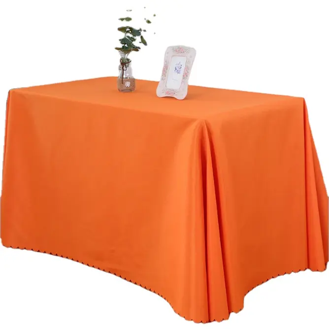 90X132นิ้วสี่เหลี่ยมผืนผ้ารอบตาราง100% โพลีเอสเตอร์ปกตารางและผ้าปูโต๊ะสีขาวผ้าปูโต๊ะแต่งงานผ้าปูโต๊ะ