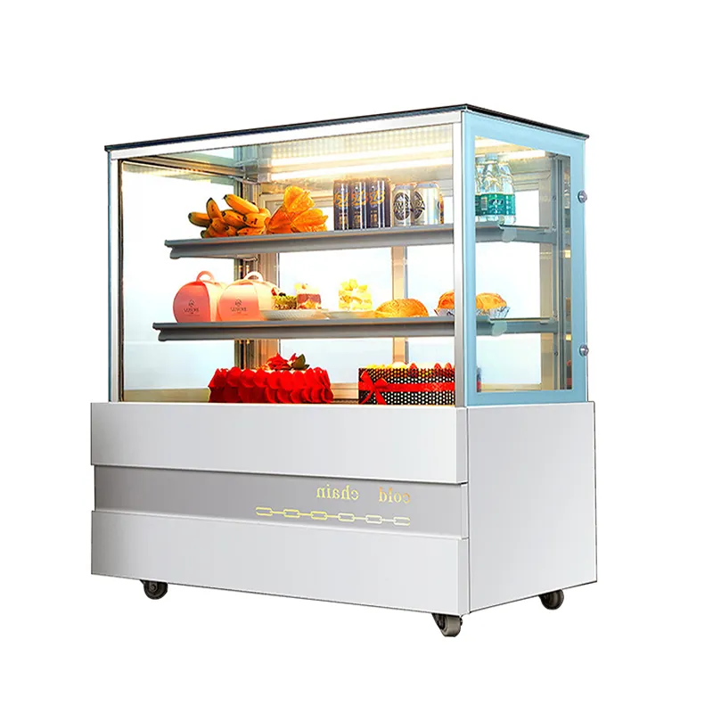 Uxury-congelador para conservación de frutas y alimentos, armario de exhibición para helados, sushi y pan