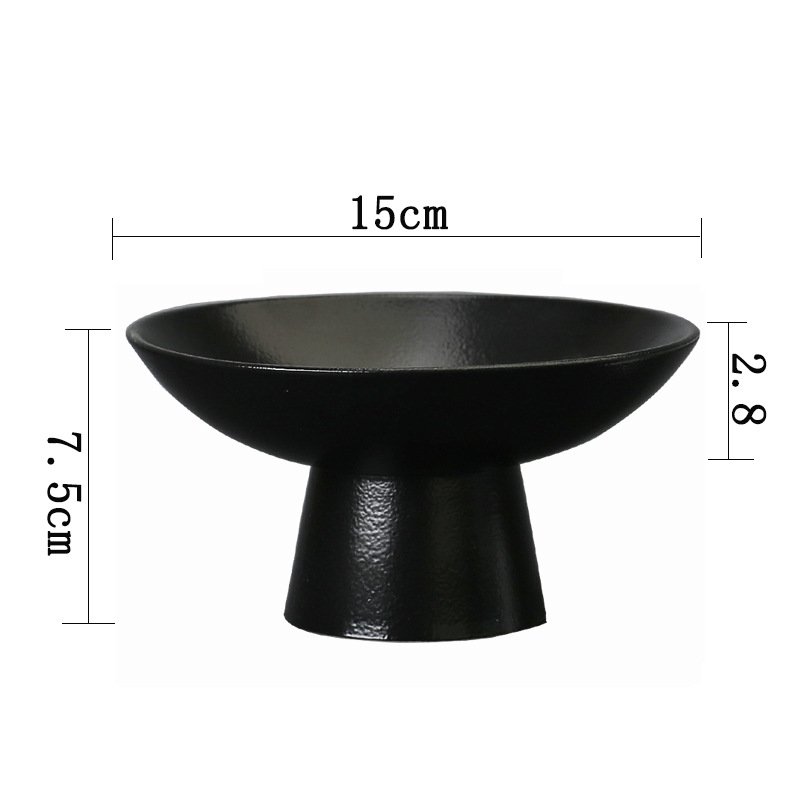 High footed fruit platter black (code-6)