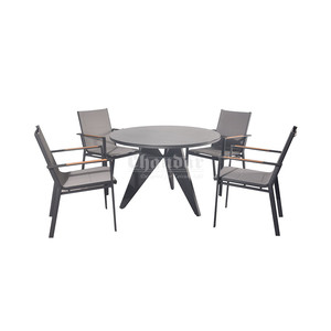 Aluminum Dining Chair Table Set Garden <strong>Patio</strong> Dining Chairs and Table Set Outdoor <strong>Patio</strong> <strong>Round</strong> Dining Table - Product Image 1