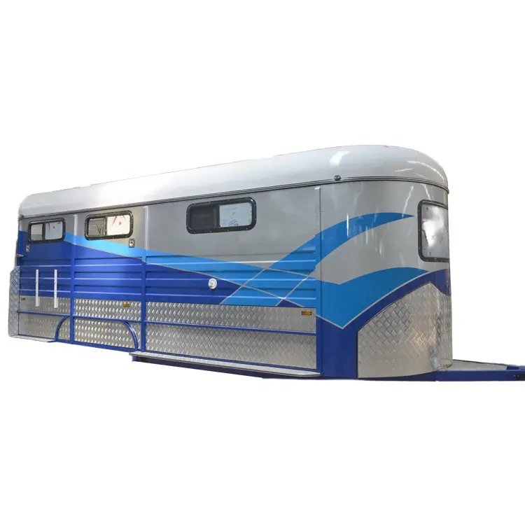 Hot Style Deluxe Float 3 Horse Trailer With Washing Room Horse Trailer Angle With Kitchen