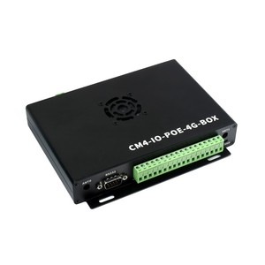 Промышленный мини-компьютер IoT на базе вычислительного модуля Raspberry Pi 4 (не входит в комплект), PoE, 5G/4G, металлический корпус, охлаждающий вентилятор - Product Image 1