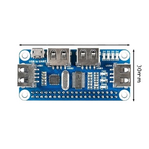 Ahududu Pi için 4 port USB HUB şapka 3/2/sıfır W uzatma prizi USB seri hata ayıklama için USB ile uyumlu