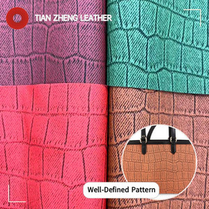 Dập nổi mô hình cá sấu PVC da nhân tạo đàn hồi không thấm nước Ví Giày Máy tính xách tay trang trí túi ghế sofa ghế xe hơi - Product Image 5