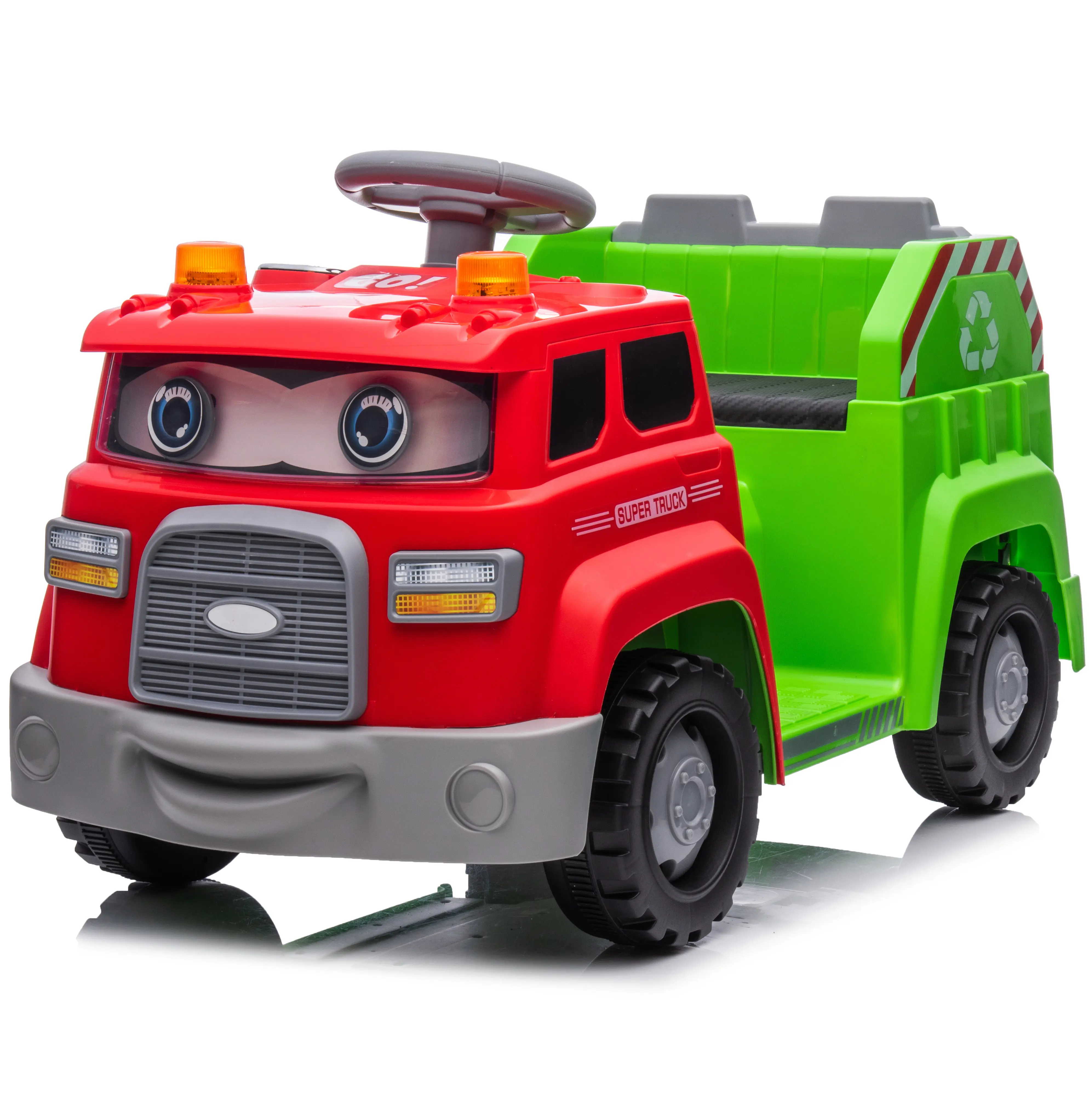 Juguete de dibujos animados para niños eléctrico Camión de bomberos Paseo deslizante en coche