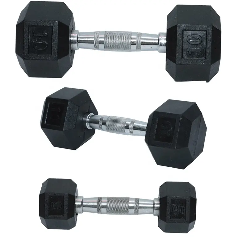 Reapbarbell black free weight pairs sets rubber coating steel fitness cast iron hexagon hex dumbbell