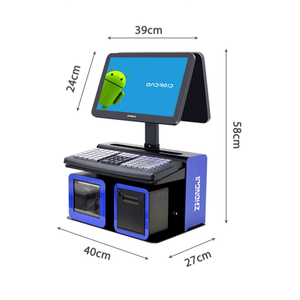 Moderno puede integrar escáner de código Qr Android Pos dispositivo Pc escritorio verdadero sistema Pos de pantalla táctil plana con impresora integrada de 80Mm/ - Product Image 1