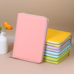 Loose Leaf Colorful <strong>Notebook</strong> Zipper Notepad for Business Pu Leather <strong>Notebook</strong> with Multiple Colors - Product Image 1
