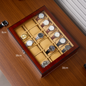 Factory Sell <strong>Watch</strong> Storage Boxes Cases <strong>Luxury</strong> Leather 24 Grid <strong>Watch</strong> Case <strong>Watch</strong> Display Box Organizer Box <strong>Wood</strong> - Product Image 6